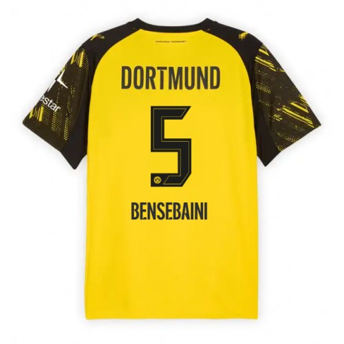Borussia Dortmund Ramy Bensebaini #5 Hemmatröja 2025-26 Kortärmad Borussia Dortmund Ramy Bensebaini #5 Hemmatröja 2025-26 Kortärmad